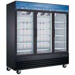 Coldline G80-B 78" Three Glass Door Merchandiser Refrigerator with LED Lighting