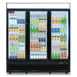 WESTLAKE 3-Glass Door, WKR-72GB Commercial 72" Reach-In Merchandiser — 54 Cu.ft | Cubigel + 100% Copper Evaporator + ETL + NSF + DOE