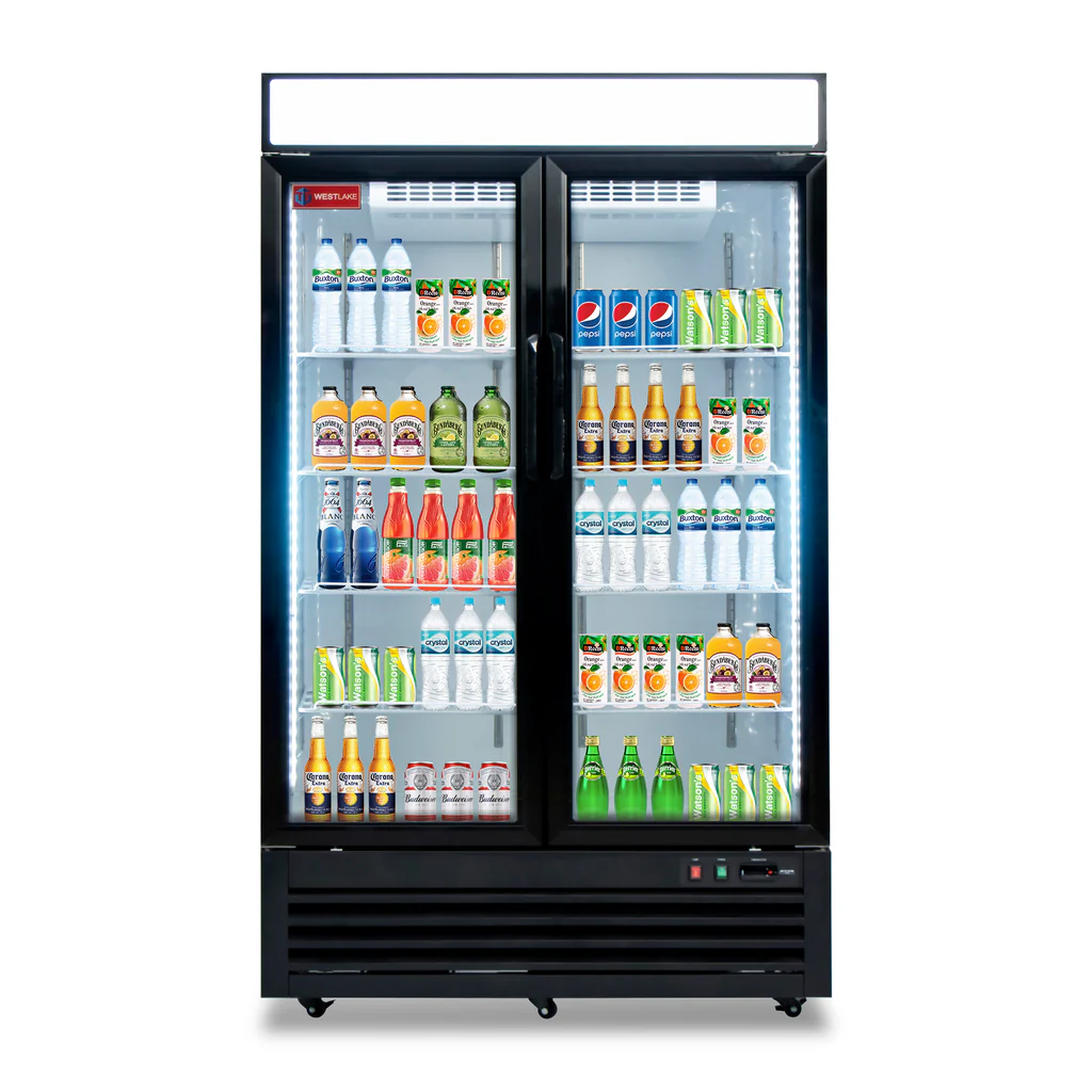 1_59aa3834-14f7-4519-a4d2-4abc7c073a3a_1024x1024.webp WESTLAKE 2-Glass Door, WKR-48GB Commercial 48" Reach-In Merchandiser — 36 Cu.ft | Cubigel + ETL - Image 1