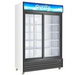 Unity U-GM2-S 52" Two Sliding Glass Door Merchandiser Refrigerator with LED Lighting