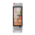 WESTLAKE 1-Glass Door Commercial Freezer Merchandiser 27"  23 Cu.ft Stainless Steel | ETL DOE Reach-In Display for Restaurant