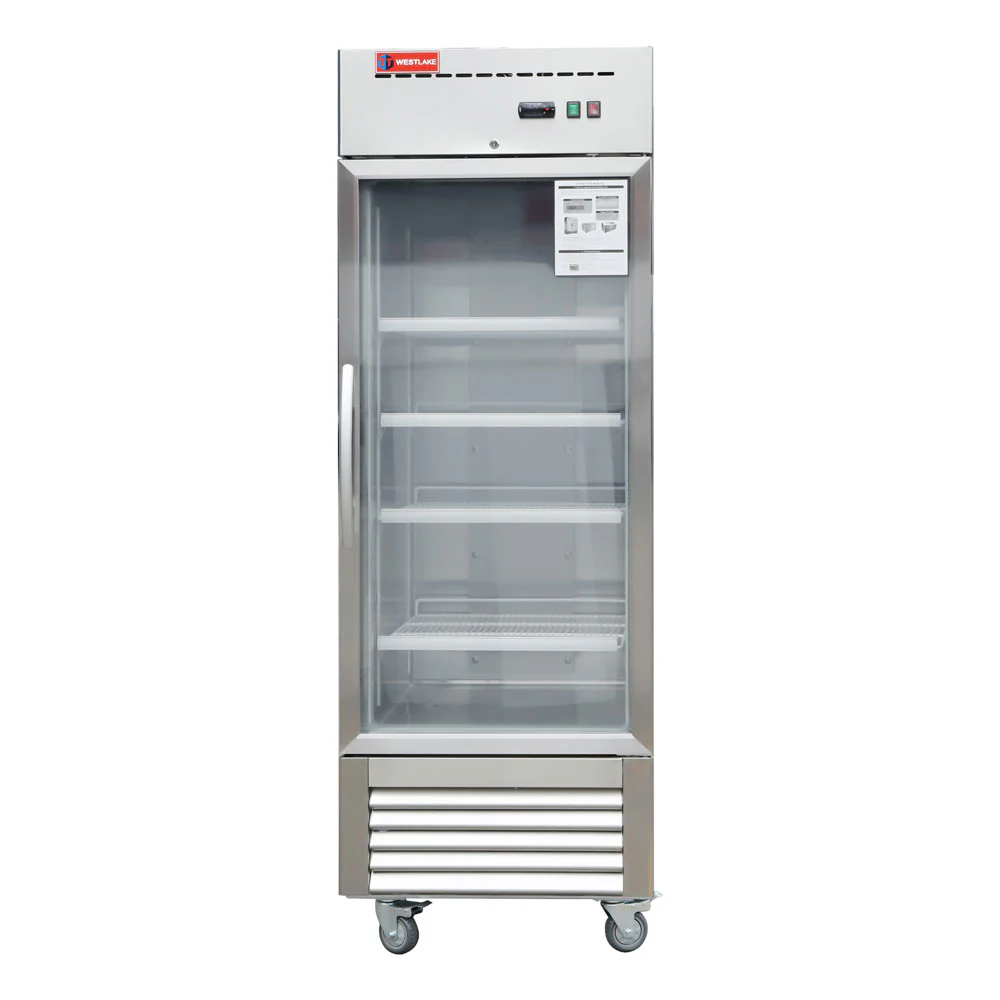 3-1-1_1024x1024.webp WESTLAKE 1-Glass Door, Commercial Refrigerator Merchandiser 27" 23 Cu.ft Stainless Steel | Embraco ETL Display Cooler Reach-In for Restaurant - Image 1
