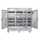 3 Glass Door Commercial Refrigerator 72 Cu.ft Stainless Steel Reach in Upright Merchandiser - Image 3