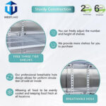 3 Glass Door Commercial Refrigerator 72 Cu.ft Stainless Steel Reach in Upright Merchandiser - Image 5
