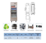 Glass Door Commercial Refrigerator 23 Cu.ft Stainless Steel Reach in Upright Merchandiser - Image 5