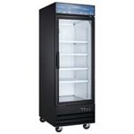 Coldline G28-B 28" Single Glass Swing Door Merchandiser Refrigerator - Black