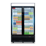 48" Black 2 Glass Door Commercial Fridge