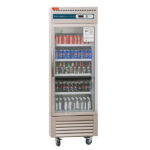 WESTLAKE Commercial Refrigerator Merchandiser 27" 1-Glass Door 23 Cu.ft Stainless Steel | R290 ETL NSF DOE Reach-In for Restaurant