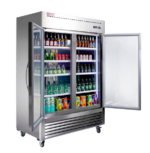WESTLAKE Commercial Refrigerator Merchandiser 54" 2-Glass Door 49 Cu.ft Stainless Steel | Embraco ETL Display Cooler Reach-In for Restaurant - Image 3