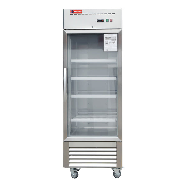 3-1-1_600x (1) WESTLAKE Commercial Refrigerator Merchandiser 27" 1-Glass Door 23 Cu.ft Stainless Steel | Embraco ETL Display Cooler Reach-In for Restaurant - Image 1