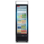 24" Black 1 Glass Door Commercial Refrigerator