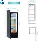 24" Black 1 Glass Door Commercial Refrigerator - Image 3
