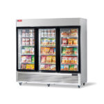 WESTLAKE Commercial Freezer Merchandiser 83" 3-Glass Door 72 Cu.ft Stainless Steel | ETL DOE Reach-In Display for Restaurant - Image 2